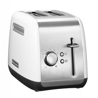 Tosteris KitchenAid Classic Toaster | 5KMT2115EWH | Power 1100 W | Number of slots 2 | Housing material Metal | Stainless Steel/White