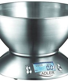Adler | Kitchen scales | AD 3134 | Maximum weight (capacity) 5 kg | Graduation 1 g | Stainless steel  Hover