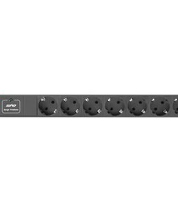  Lanberg Power Distribution unit (PDU) 19 1U 16A 2m 7X Schuko oulets | PDU-07F-0200-BK  Hover