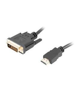  Lanberg HDMI to DVI-D Cable Dual Link with Gold-Plated 4K Connectors | CA-HDDV-20CU-0018-BK | HDMI to DVI-D | 1.8 m  Hover