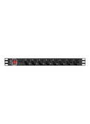  Lanberg Power Distribution unit (PDU) 19 1U 16A 2m 8X Schuko oulets | PDU-08F-0200-BK