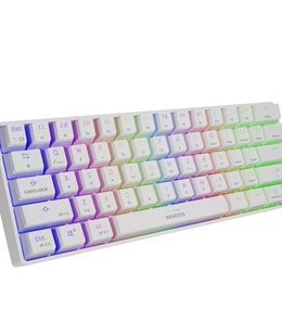 Tastatūra Genesis | THOR 660 RGB | White | Gaming keyboard | Wireless/Wired | RGB LED light | US | 1.5 m | Gateron Red Switch | Wireless connection  Hover