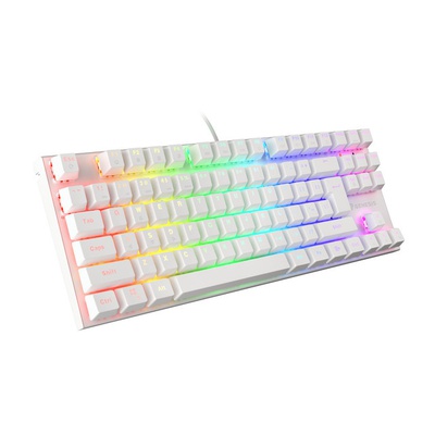Tastatūra Genesis | THOR 303 TKL | White | Gaming keyboard | Wired | RGB LED light | US | 1.8 m | Brown Switch