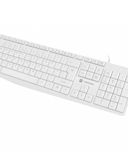 Natec | Keyboard | Nautilus NKL-1951 | Keyboard | Wired | US | White | USB Type-A | 390 g  Hover