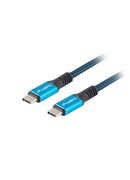 Lanberg | USB-C to USB-C Cable | Black/Blue | 0.5 m