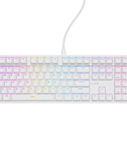 Tastatūra Genesis Thor 404 | Mechanical Gaming Keyboard | Wired | US | White | USB | Outemu Peach Silent  Hover