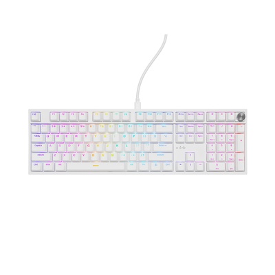 Tastatūra Genesis Thor 404 | Mechanical Gaming Keyboard | Wired | US | White | USB | Outemu Peach Silent