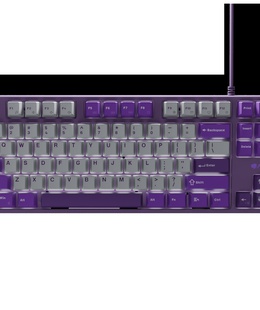 Tastatūra Fury | Kanabo K2 | Gaming Keyboard | Wired | US | Gray/Purple | USB Type-A | Linear  Hover