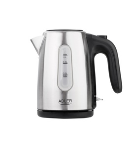 Tējkanna Adler | Kettle | AD 1273 | Standard | 1200 W | 1 L | Stainless steel | 360° rotational base | Stainless steel  Hover