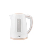 Tējkanna Adler | Kettle | AD 1264 | Standard | 2200 W | 1.7 L | Plastic | 360° rotational base | White