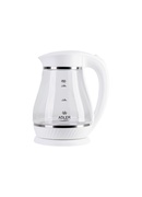 Tējkanna Adler | Kettle | AD 1274 | Electric | 2200 W | 1.7 L | Polypropylene/Glass | 360° rotational base | White Hover
