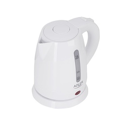 Tējkanna Adler | Kettle | AD 1272 | Electric | 1600 W | 1 L | Stainless steel/Polypropylene | 360° rotational base | White