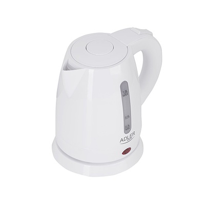 Tējkanna Adler | Kettle | AD 1272 | Electric | 1600 W | 1 L | Stainless steel/Polypropylene | 360° rotational base | White