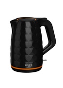 Adler | Kettle | AD 1277 | Standard | 2200 W | 1.7 L | Plastic | 360° rotational base | Black
