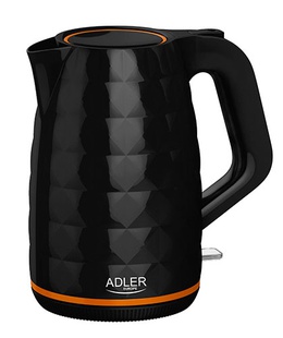 Adler | Kettle | AD 1277 | Standard | 2200 W | 1.7 L | Plastic | 360° rotational base | Black  Hover
