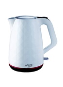 Tējkanna Adler | Kettle | AD 1277 | Standard | 2200 W | 1.7 L | Plastic | 360° rotational base | White