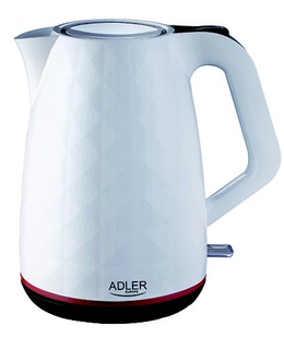 Tējkanna Adler | Kettle | AD 1277 | Standard | 2200 W | 1.7 L | Plastic | 360° rotational base | White  Hover