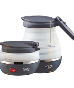 Tējkanna Adler | Travel kettle | AD 1279 | Electric | 750 W | 0.6 L | Silicon | White  Hover