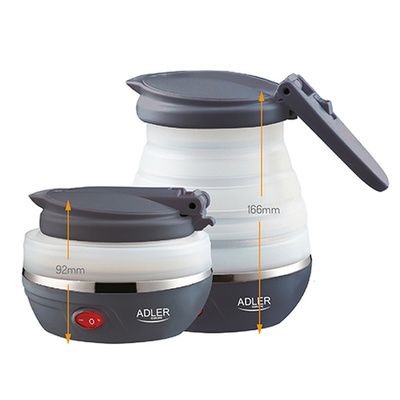 Tējkanna Adler | Travel kettle | AD 1279 | Electric | 750 W | 0.6 L | Silicon | White