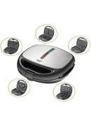  Adler | Sandwich maker | AD 3040 | Number of plates 5 | Multigrill | Number of pastry 2 | 1200 W | Ceramic coating | Black Hover