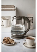 Tējkanna Adler | Kettle | AD 1286 | Standard | 2200 W | 2 L | Plastic/Glass | 360° rotational base | Grey/ transparent