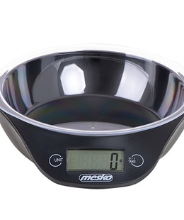 Svari Mesko | Kitchen scale with a bowl | MS 3164 | Maximum weight (capacity) 5 kg | Graduation 1 g | Display type LCD | Black  Hover