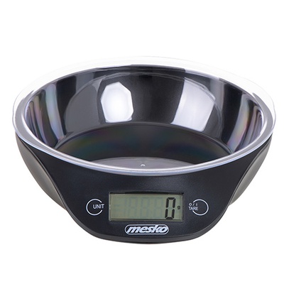 Svari Mesko | Kitchen scale with a bowl | MS 3164 | Maximum weight (capacity) 5 kg | Graduation 1 g | Display type LCD | Black