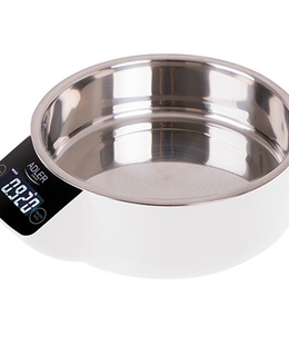 Svari Adler | Kitchen scale with a bowl | AD 3166 | Maximum weight (capacity) 5 kg | Graduation 1 g | Display type LCD | White  Hover