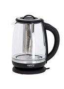 Camry | Kettle | CR 1290 | Standard | 2200 W | 2 L | Plastic/glass | 360° rotational base | Black/Transparent Hover