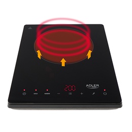 Virtuves plīts Adler | Hob | AD 6513 | Number of burners/cooking zones 1 | LCD Display | Black | Induction