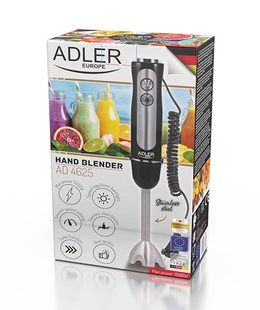 Mikseris Adler | Hand blender | AD 4625b | Hand Blender | 850 W | Number of speeds 5 | Turbo mode | Black  Hover