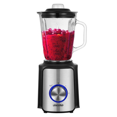 Blenderis Mesko | Blender | MS 4080 | Tabletop | 600 W | Jar material Glass | Jar capacity 1.5 L | Ice crushing | Black/Silver