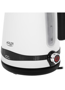 Tējkanna Adler | Kettle | AD 1295w | Electric | 2200 W | 1.7 L | Stainless steel | 360° rotational base | White Hover
