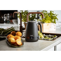 Tējkanna Adler | Kettle | AD 1295b | Electric | 2200 W | 1.7 L | Stainless steel | 360° rotational base | Black