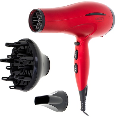 Fēns Camry | Hair Dryer | CR 2253 | 2400 W | Number of temperature settings 3 | Diffuser nozzle | Red