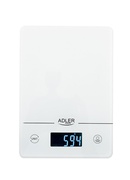 Svari Adler | Kitchen scales | AD 3170 | Maximum weight (capacity) 15 kg | Graduation 1 g | Display type LCD | White Hover