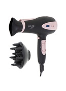 Fēns Adler | Hair Dryer | AD 2248b ION | 2200 W | Number of temperature settings 3 | Ionic function | Diffuser nozzle | Black/Pink