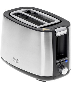 Adler | Toaster | AD 3214 | Power 750 W | Number of slots 2 | Housing material Stainless steel | Silver  Hover