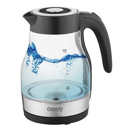 Tējkanna Camry | Kettle | CR 1300 | Electric | 2200 W | 1.7 L | Glass | 360° rotational base | Black
