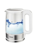 Mesko | Kettle | MS 1301w | Electric | 1850 W | 1.7 L | Glass/Stainless steel | 360° rotational base | White