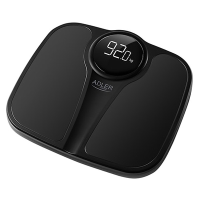 Svari Adler | Bathroom Scale | AD 8172b | Maximum weight (capacity) 180 kg | Accuracy 100 g | Body Mass Index (BMI) measuring | Black