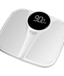 Svari Adler | Bathroom Scale | AD 8172w | Maximum weight (capacity) 180 kg | Accuracy 100 g | Body Mass Index (BMI) measuring | White  Hover