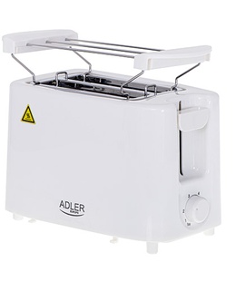 Adler | Toaster | AD 3223 | Power 750 W | Number of slots 2 | Housing material Plastic | White  Hover