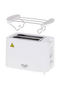 Adler | Toaster | AD 3223 | Power 750 W | Number of slots 2 | Housing material Plastic | White Hover