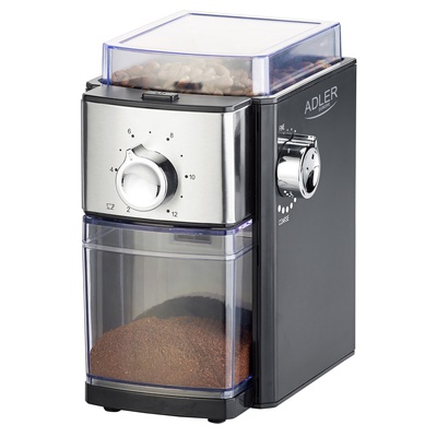  Adler | Coffee Grinder | AD 4448 | 300 W | Coffee beans capacity 250 g | Number of cups 12 per container pc(s) | Black