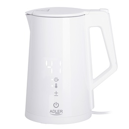 Tējkanna Adler | Kettle | AD 1345w | Electric | 2200 W | 1.7 L | Stainless steel | 360° rotational base | White