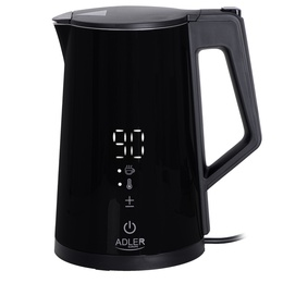 Tējkanna Adler | Kettle | AD 1345b | Electric | 2200 W | 1.7 L | Stainless steel | 360° rotational base | Black