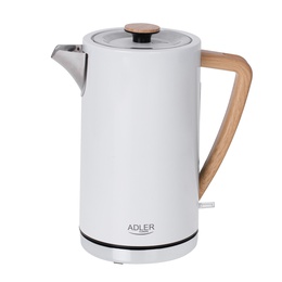 Tējkanna Adler | Kettle | AD 1347w | Electric | 2200 W | 1.5 L | Stainless steel | 360° rotational base | White