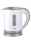 Tējkanna Adler | Kettle | AD 1371g | Electric | 850 W | 0.8 L | Stainless steel/Polypropylene | 360° rotational base | White/Grey