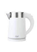 Tējkanna Adler | Kettle | AD 1372 | Electric | 800 W | 0.6 L | Plastic/Stainless steel | 360° rotational base | White Hover